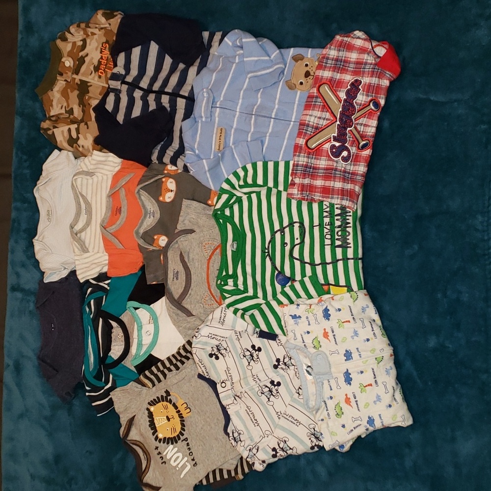 17 piece Baby boy lot 0-3 months